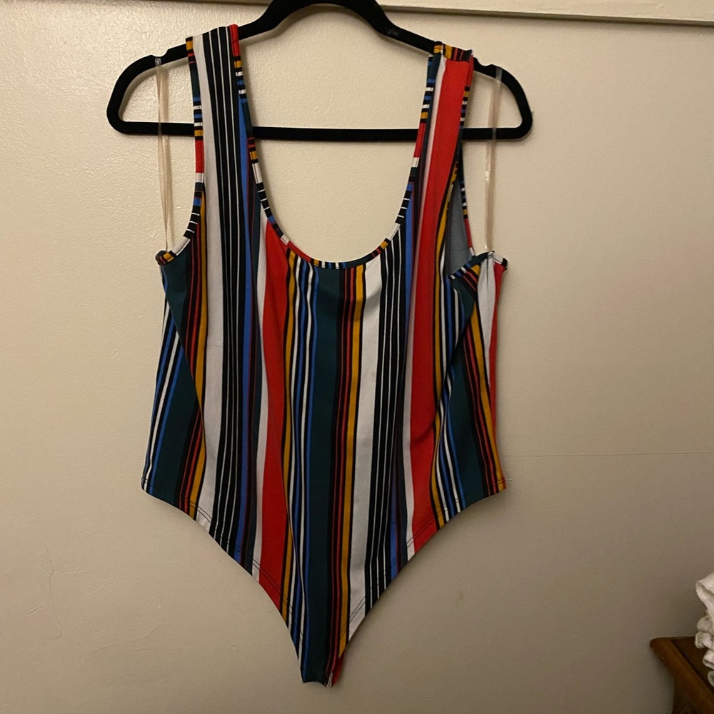 Low cut tank top bodysuit